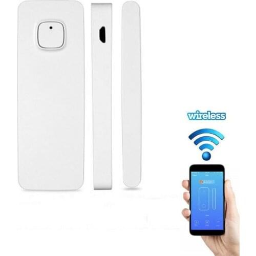 1Set WiFi Smart Door Window Sensor Smart Alarm Sensor No Hub Required Rechargeable for IFTTT/Alexa/Google Home System