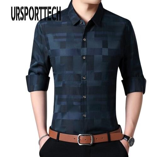 Мужские клечатые рубашки URSPORTTECH China At AliExpress