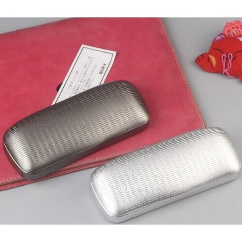 Vazrobe Aluminum Glasses Cases Men Women Strong Ulta-light Eyewear Boxes Hard Silver Sunglasses Box