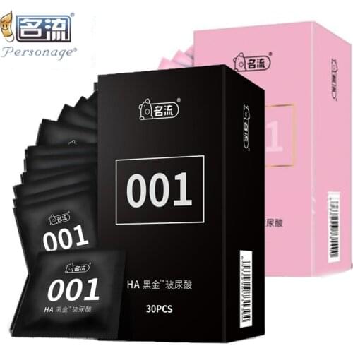 Black Gold 001 Hyaluronic Acid Condoms 30 Pcs Ultra-thin Water-soluble Condoms Condoms