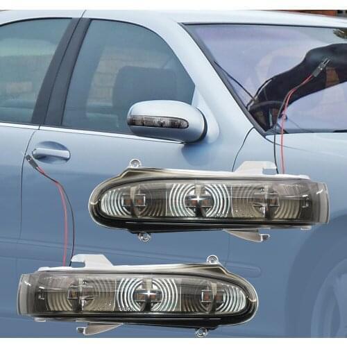 1 Pair Smoke LED Door Mirror Turn Signal Light Fit For Benz 99-03 CL S Series MERCEDES W220 S320 S430