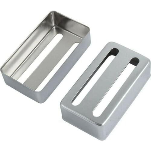 2Pcs Metal Humbucker Pickup Cover Two-line For Electric Guitar 3 Coloer