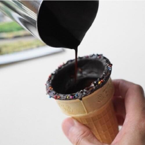 2021 Edible chocolate dipped waffle coffee cones machine WT/8613824555378