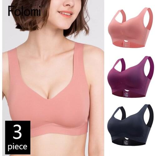 3 pcs/lot Comfortable Seamless Bras for Women Wirefree Vest Padded Bralette Sexy Push Up Brassier