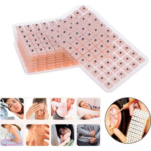 600Pcs Acupuncture Needle Ear Vaccaria Relaxation Ear Press Auricular Massage Paste Stickers