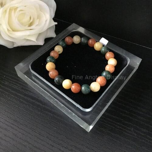 Acrylic transparent square bracelet pendants display holder jewelry show stand jade display props