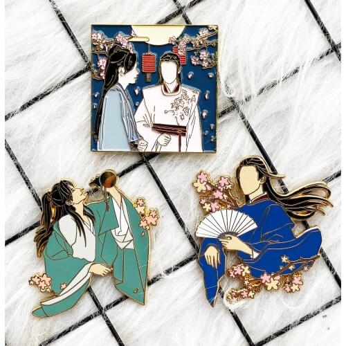 Anime WORD OF HONOR Zhang Zhehan Wen Kexing Metal Itabag Collection Toys Badge Pin Cartoon Brooch Pin Bags Pendant Xmas Gifts