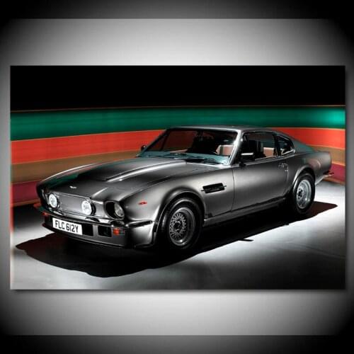Astons Martin Retro Vantage Car Supercar Posters Home Decor Wall Art Canvas Printed Room Decoration