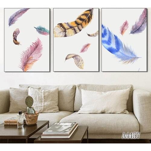 Frameless Modern Minimalist Triptych Canvas Paintings Hotel Living Room Bedroom Paintings Bedside Wall Decoration Painting Core