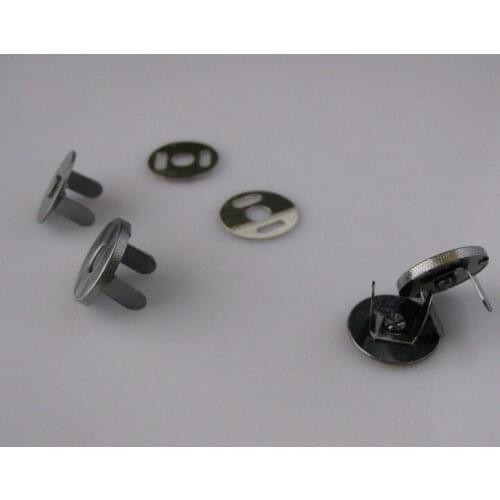 Free Shipping! 25pcs 14*2.5mm Black Metal Magnet Button for DIY Bags Magnetic Snaps Metal Buttons Clasp Fastener buckle