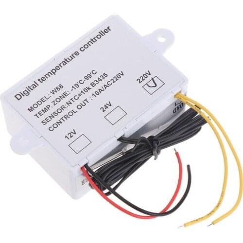 W88 12V/220V 10A Digital LED Temperature Controller Thermostat Control Switch Sensor