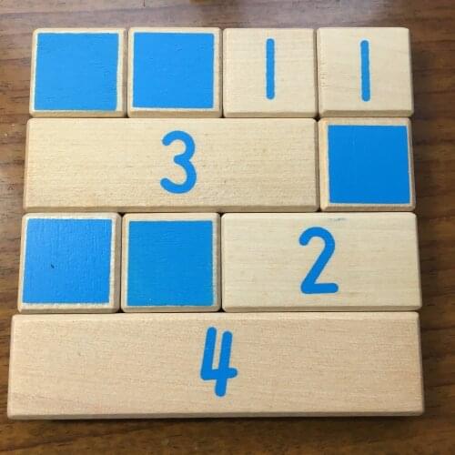 Baby educational toy montessori learning tool math stick for easlier understand relationship between number and quantity