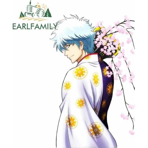 EARLFAMILY 13cm x 8.5cm For GINTAMA Waterproof Car Sticker Vinyl Material Decal Personality Motorcycle Occlusion Scratch