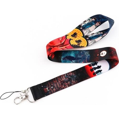 JF1012 Stranger Things Keychain Lanyards Badge ID Holder ID Card Pass Mobile Phone USB Neck Straps Badge Holder Key Strap