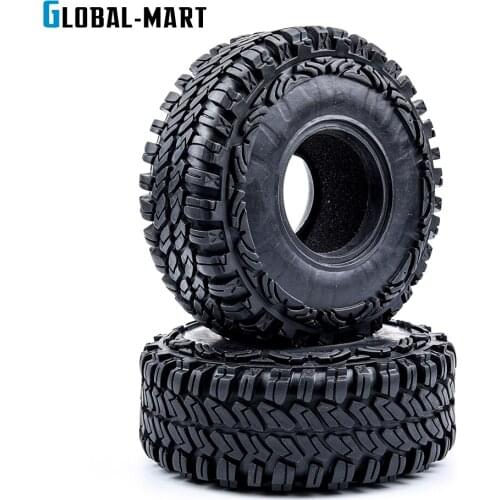 4PCS 1.9" Terrain Rubber Wheel Tires 114mm for 1:10 Scale RC Crawler Axial SCX10 90046 Tamiya CC01 D90