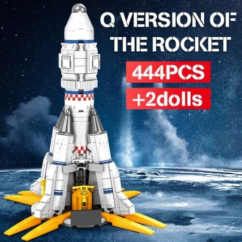 International Space Station Blocks Shuttle Satellite Rocket Astronaut Figure Building Bricks Space Launch Center Kids Toys Gifts