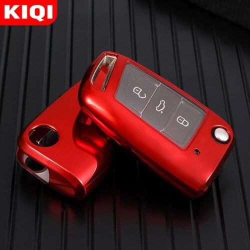 For Volkswagen VW Golf 7 Mk7 Seat Ibiza Leon FR 2 Altea Aztec for Skoda Octavia A7 Soft TPU Car Key Case Cover Shell Protector