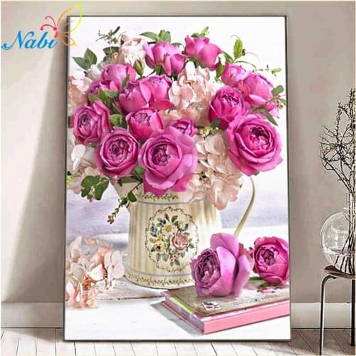Nabi Diamond Mosaic Flower Diamond Painting 5d Sets Painting With Diamonds Embroidery Full Square/Round Picture Of Rhinestone