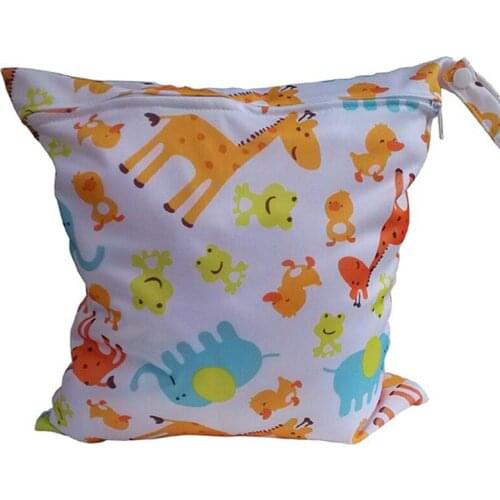 New Useful Waterproof Reusable Zipper Baby Cloth Diaper Wet Dry Bag Swimer Tote Hot