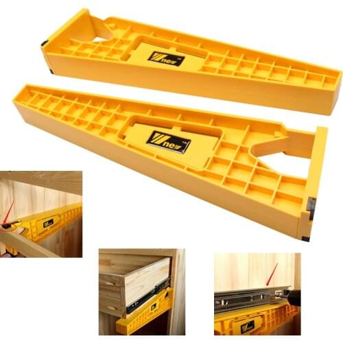 New 2pcs Drawer Slide Jig Mounting Tool Cabinet Installation Jig Hardware Install Guide Tool Set For Household DIY Hand Tools