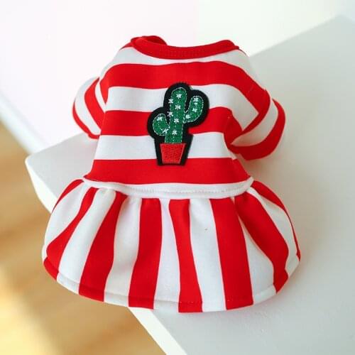 PETCIRCLE New Dog Puppy Clothes Pearl White Rabbit Red Dress Pet Cat For Small Dog Spring&Autumn Pet Costume Dog Cloth Dog Skirt