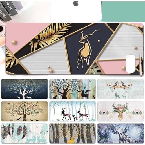 Office Computer Desk Mat Table Keyboard Big Mouse Pad PU Leather Waterproof Laptop Cushion Desk Non-slip Mat Gamer Mousepad Mat
