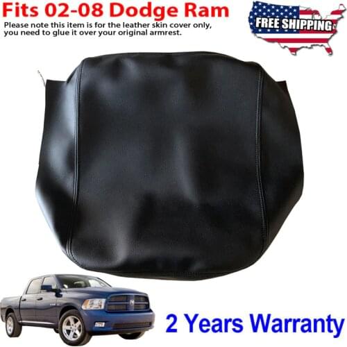Fit For Dodge Ram 2002-2008 Car Center Control Armrest Cover Stitching PU Leather Surface Shell Trim Car styling