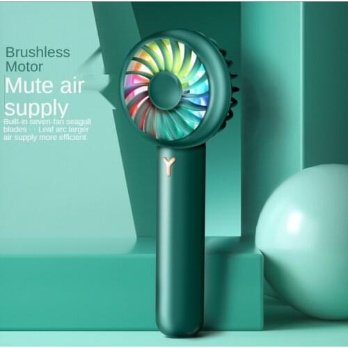 Portable Handheld Mini Fan LED Desktop Wind Power Ultraquiet And Convenient USB Cooling Fan Outdoor Pocket Fan Home Office