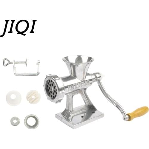 JIQI Meat Grinder Slicer Noodles Mincer Machine Sausage stuffer filler Table Hand-Crank Kitchen Spice vegetable Cutter