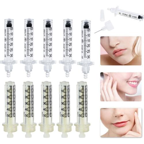 0.3&0.5ml Syringe Disposable Sterile Ampoule Head for Hyaluron Pen Lip Filler Lifting Hyaluronic Acid Gun Atomizer Anti-wrinkle