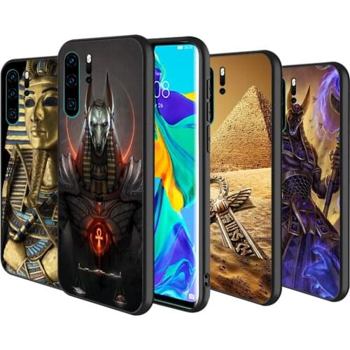 Silicone Cover Egypt Nefertiti Anubis Ankh For Huawei P40 P30 P20 Pro P10 P9 P8 Lite E Plus 2019 2017 Phone Case