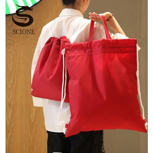 Men Women Travel Storage Bags Waterproof Quick-drying Pack Drawstring Sports Backpack Nylon Lightweight Portable Bag XA284M