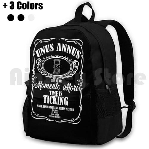 Unus Annus Crest Outdoor Hiking Backpack Waterproof Camping Travel Unus Annus Mark Crank Games Ethan One Year Crest Figure Xmas