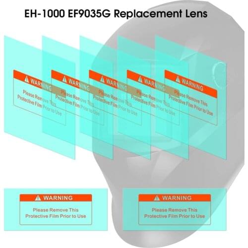 YESWELDER 5PCS Outer Replacement Lens and 2PCS Inner Replacement Lens for EH-1000 EF9035G Welding Helmet
