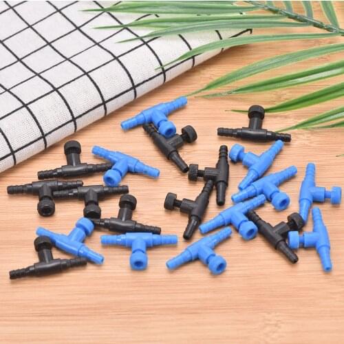 3 Or 10 Pcs Aquarium Air Line Tubing Pipe Tube Adjustable Connector Pump Flow Control Valves Switch Tap 4*6mm Hose Trachea