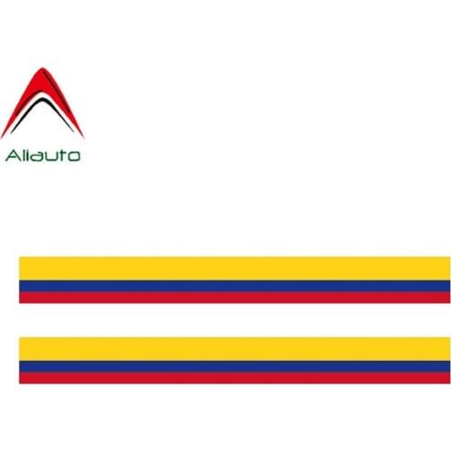 Aliauto 2 X Car Accessories Colombia Flag Decal Motorcycles Laptop Helmet Automobile Decoration Sticker Vinyl,15cm*1cm