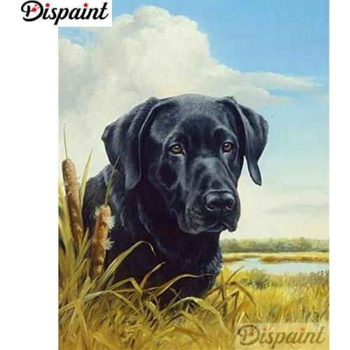 Dispaint Full Square/Round Drill 5D DIY Diamond Painting "Animal dog scenery"3D Embroidery Cross Stitch Home Decor Gift A11945