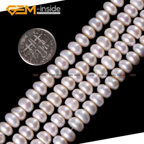 Natural Freshwater Cultured Pearl Beads For Jewelry Making 7-8mm 15inches DIY Jewellery FreeShipping Wholesale Gem-inside