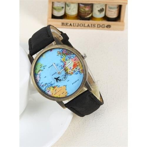 Mini World Map Watch Men Women Gift Watches World Map Watch Globe Graduation for lover Gift