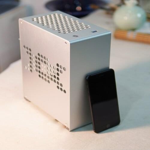 Braveman A1 ZZAW Aluminum Alloy Mini ITX Case with A4 Size Bag-Carry DIY Installation for Home and Gaming Use Desktop Chassis