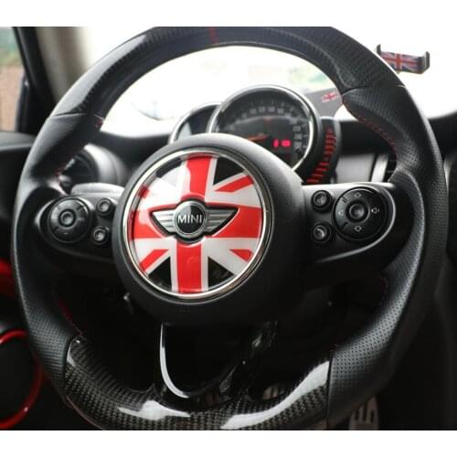 Steering Wheel Center Sticker Decal Decoration for BMW MINI Cooper JCW F54 F55 F56 F60 New Countryman Car Styling