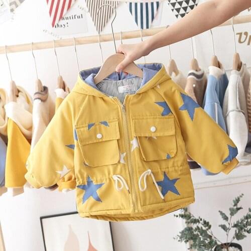 Childrens Cotton Coat 2019 New Baby Boys Girls Cotton Jacket Toddler Winter Thickened Cotton Jackets Outwear Windbreaker 2-6Y