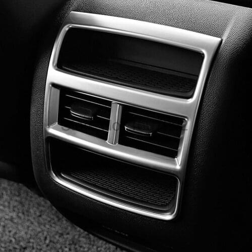 For Cadillac XT5 2016 2017 ABS Chrome Matte Rear Armest AC Outlet Cover Trim Air Conditioning Stickers Car Interior Assy