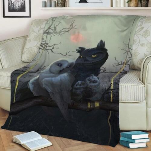 Birds of a Feather Flannel Throw Blanket 3D Printed Keep Warm Sofa Child Blanket Home Decor Textiles Dream Family Gift