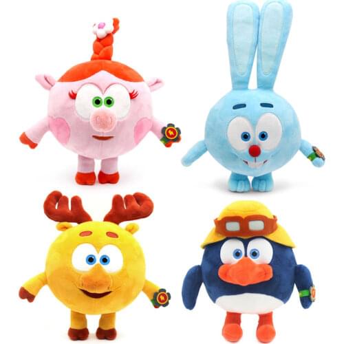 20cm Russia Cartoon Anime Plush Toy Gogoriki Kikoriki PinCode Penguin Rabbit Jump Hey Four Eyes Stuffed Doll Lovely Gift
