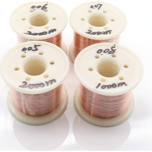 Qa-1-155 Magnet Wire 0.05 0.06 0.07 0.08 0.09mm 2000M 1000M Enameled Copper Wire Magnetic Coil Winding electromagnetic induction