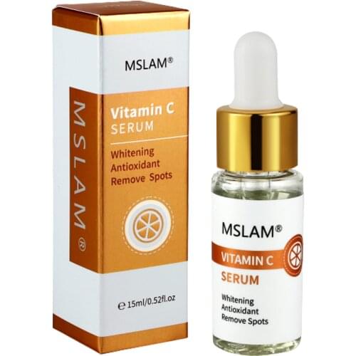 MSLAM Vitamin C Serum Anti-aging Whitening VC Essence Oil Topical Facial Serum with Hyaluronic Acid Vitamin E