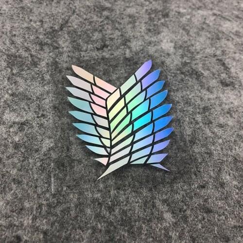 Auto Sticker Modification Car Sticker for Classic Film Anime Ttacking Giant Wings of Liberty Caution Triangular Window Warning