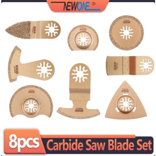 Newone Carbide Segment Oscillating Multi-tool Saw Blades Accessories for Power Tool as Fein Multimaster,Dremel, Cutting Grooves