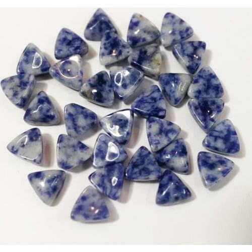 Wholesale Fashion Triangle CAB CABOCHON natural sodalite stone beads for jewelry Accessories 10x10x5mm 50pcs/lot free shipping